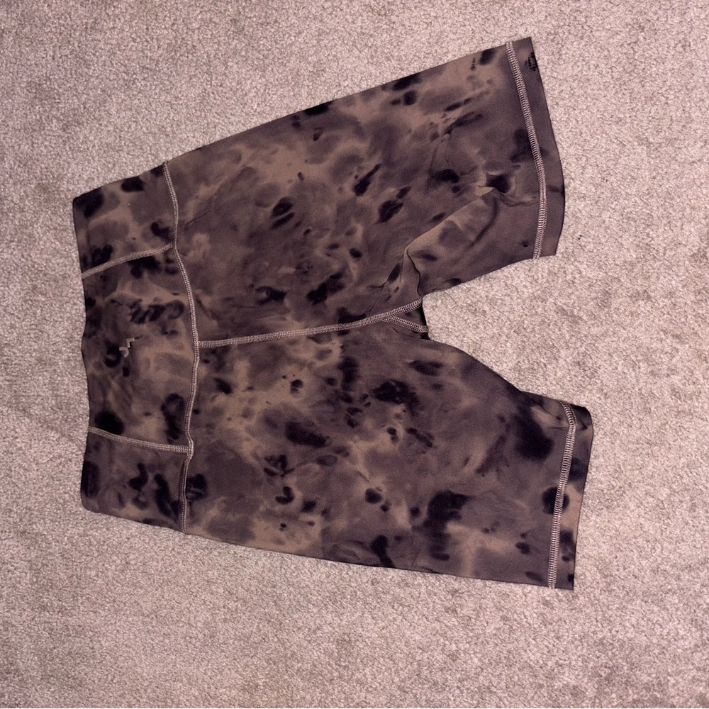 Target JoyLab Women's Bike Shorts in Black Brown Tie-Dye